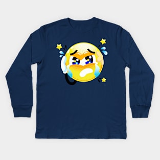 Hurt Face Emoji Kids Long Sleeve T-Shirt